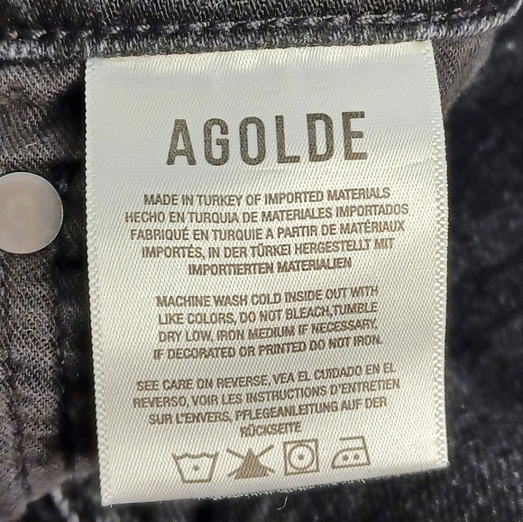 Agolde Sophie Sz 27 Distressed Black Ankle Jeans - Picture 9 of 14
